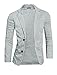 uxcell Men's Casual Slim Fit Lightweight Button Closure Cardigan Blazer Sports Coat W Pockets Gray M (US 40)