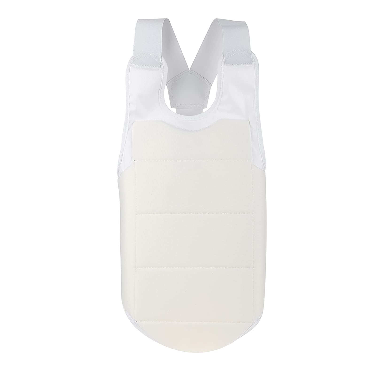 Taekwondo Chest Guard Protector, Unisex Adult Child Taekwondo Karate Chest Guard Vest Boxing Karate Breast Protector Protective Gear Vest for Women Men M-White