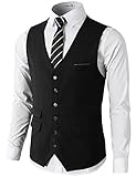 H2H Mens Formal Slim Fit Premium Business Dress Suit Button Down Vests
