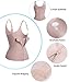 Nebility Women Waist Trainer Corset Zipper Vest Body Shaper Cincher Tank Top with Adjustable Straps (S, Beige)