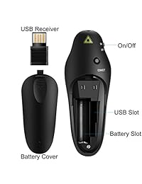 neego Power Point presentación a distancia inalámbrico 2,4 gHz USB PPT Presentador puntero láser