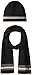 Nautica Men's Border Stripe Beanie and Scarf Set