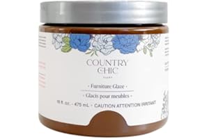 COUNTRY CHIC PAINT Furniture Glaze - Antique Patina Special Effects Glaze for Chalk Style Furniture Paint, Eco-Friendly Wood Stain, 6 Color Choices - Tiger's Eye [Red Brown] - (4 oz)