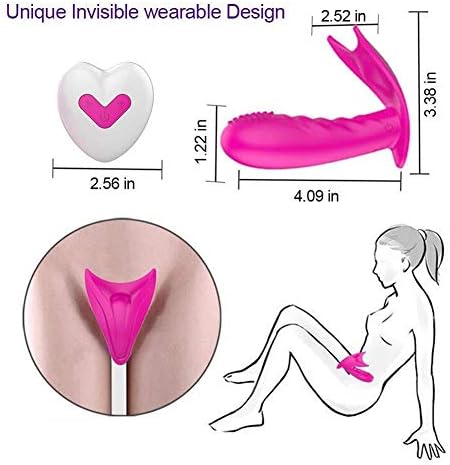 Wearable Butterfly Massaging Toys - Multiple Speeds Vibration - Wireless Remote Control - Silent Soft Skin-Friendly - Back Neck Shoulder Relaxation