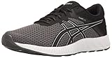 ASICS Men's Fuzex Lyte 2 Running Shoe, Black/Silver/White, 8.5 M US