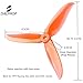 DALPROP CYCLONE Drone Propeller - FalcoRC 3 Leaf Props Tri-Blade High-Speed Propeller T5045C 6Pairs/12pieces(6CW/6CCW) for Drone Quadcopter FPV RC Racing (Yellow/Green/Purple)