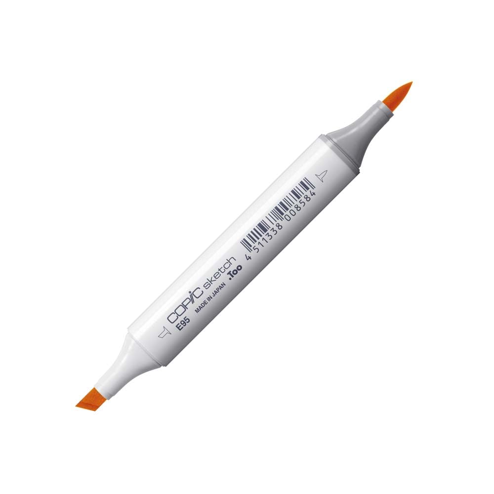 Copic Sketch Coloured Marker Pen - (E-95) Tea Orange, For Art & Crafts, Colouring, Graphics, Highlighter, Design, Anime, Professional & Beginners, Art Supplies & Colouring Books — image 1