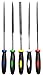 5 Piece Set of Needle Files with Color Coded Handles, 5.5 inches long