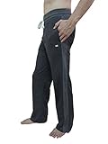 YogaAddict Men's Yoga Long Pants, Dark Grey - Size M