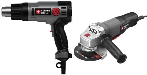 PORTER-CABLE PC1500HG 1500-Watt Heat Gun with 7-Amp 4-1/2-Inch Angle Grinder/Cut Off Tool