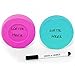 Mason Jar Lids - Compatible with Regular Mouth Size Ball Jars - Reusable and Leak Proof Plastic Lids are BPA Free - Includes Pen for Marking - Pink, Teal, Gray & White - Pack of 4