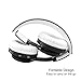 Alltrum Wireless Over-Ear Headphone Wireless Headsets for Sports, LED Light, Lightweight Style,Built-in Microphone, SD Slot, FM, Wired Modes for Smartphones / PC / Tablets,Blavk and White