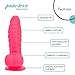 pure love Fantasy Silicone Dildo with Suction Cup, Ribbed & Studded, 7 Inch, Pink