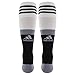 adidas Elite Traxion Soccer Socks, Black/White/Aluminum 2, Large/Men's 9-13/Women's 10-12