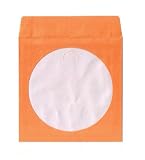 mediaxpo Brand 100 Orange Color Paper CD Sleeves with Window & Flap