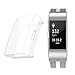 Minfex For Fitbit Charge 2 Screen Protector Case Cover, Soft TPU Protective Casing Scratch Proof Transparent Frame Shell Accessories for Fitbit Charge 2 Fitness Watch Transparent