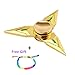MNtech New Cool Four Spinner Fidget Aluminum Finger Stress Hand Desk Toy EDC ADHD Autism (Gold)