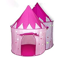 CHSSQ Tent Toy, Princess Castle, Birthday Present with Handbag Indoor and Outdoor Games (Pink)