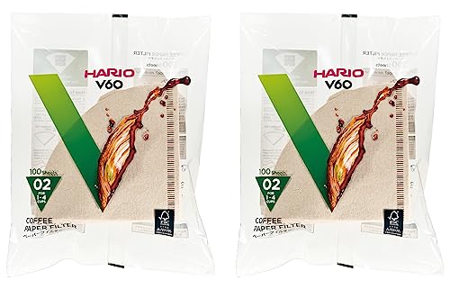 HARIO(ハリオ) V60用 ペーパーフィルター 02M 1~4杯用 200枚入り みさらし VCF-02-100M