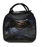 Batman vs Superman Black Logo Lunch bags/box with Water Bottle