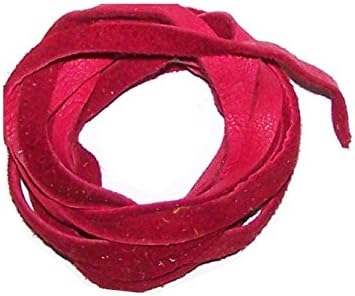5' Natural American Deer Skin Lacing / Buckskin Lacing String (Red)