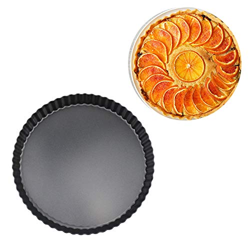 image for Annkey Non-Stick Tart Pan 10.63 inch Quiche Pan with Removable Loose B