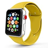 IYOU Sport Band Compatible with Watch Band 38MM 42MM, Soft Silicone Replacement Sport Strap Compatible with 2018 Watch Series 4/3/2/1