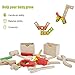 Weksi Wooden Tool Toys Toolbox Kids Toy Educational Toy DIY Construction Toolbox Pretend Toys Portable for Family Games Birthday 43pcs