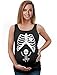 TeeStars - Pregnant Skeleton Baby Rock Xray Maternity Tank Top Tunic Medium Black