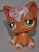 Longhair Kitten #511 (Orange, Green Eyes) - Littlest Pet Shop (Retired) Collector Toy - LPS Collectible Replacement Single Figure - Loose (OOP Out of Package & Print)