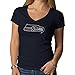 NFL Seattle Seahawks Women's '47 V-Neck Scrum Tee, Midnight, Large