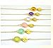 1 Set Mixed Birthstone Charm Connectors 8mm Austrian Crystal Beads 14k Gold Plated (12pcs) for Earrings Bracelet Necklace Jewelry Making CCP3-G