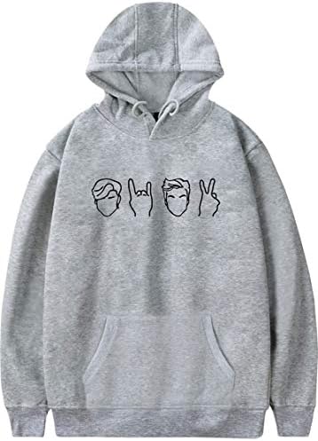 Eudolah Newly Arrival Women's Dolan Twins Ethan Grayson Long Sleeve Hoodie Printed Outerwear Pullover