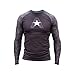NEW! 10+ Styles - Anthem Athletics HELO-X Long Sleeve Rash Guard Compression Shirt - BJJ, MMA, Muay Thai - Black Hex With Grey - Medium