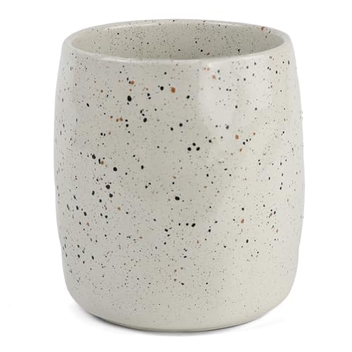 LUMAI Vaso de Cerâmica Salpicado Esmaltado Stoneware - Pote Porta Utensílios, Flores, Plantas e Organização de Acessórios Bancada Cozinha, Decoração Sala Mesa