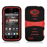 AIMO Rugged Wave Armor Case w/ Built-in Kickstand for ZTE Reef N810 [Virgin Mobile]