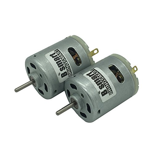 Bringsmart 2pcs DC Motor 7.2V Mini High-speed Electric Machine Hair Dryer Motor (RS365 7.2V 12500rpm)