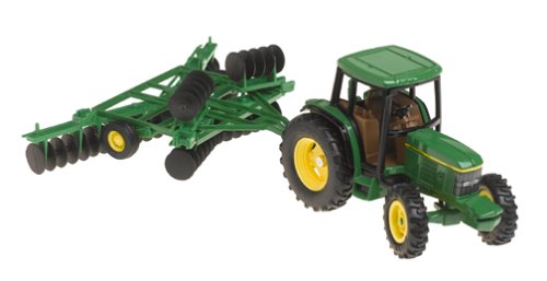 Ertl John Deere 6410 Tractor With Barge Wagon And Disk, 1:32 Scale