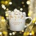 Thoughtfully Gifts, Godiva Cocoa for 2 Gift Set, Includes 2 Mugs and 2 Milk Chocolate Cocoa Mixes
