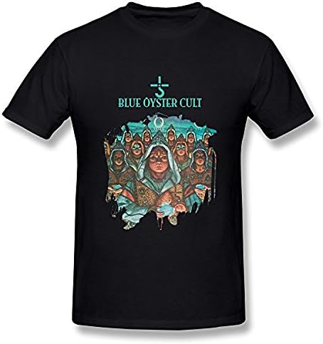 OLDYILI ZEKO Men39;s Tee Blue Oyster Cult Fire of Unknown Origin X Black