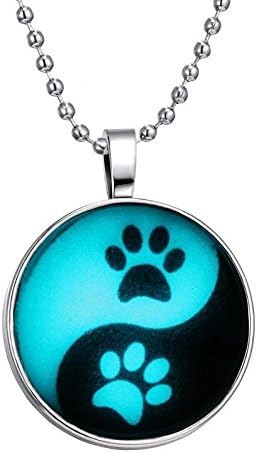 Lovely Animal Paw Glow in the Dark Xmas Necklace Pendant Jewelry Party New