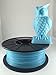 PLA Filament For 3D Printers - 1.75mm PLA Filament - 1 kg (2.2 lb) - Made in USA - Glow Aqua Blue