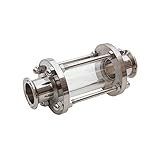 QiiMii Stainless Sight Glass Tri Clamp End SUS304 Sanitary steel In-line Sight Glass (1 1/2