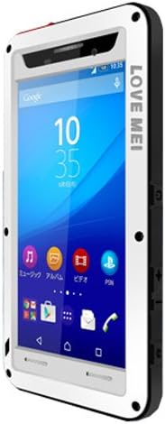 M5 Case, Extreme Military Heavy Aluminum Metal Armor Tank Gorilla Glass Shockproof Rainproof Water Resistant Weatherproof Dust/Dirt/Snow Proof Port Protection Cover Case For Sony Xperia M5 (white)