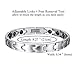 Feraco Magnetic Bracelet for Women Elegant Titanium Stainless Steel Magnet Bracelets with Black Gallstone Christmas Jewelry Gifts