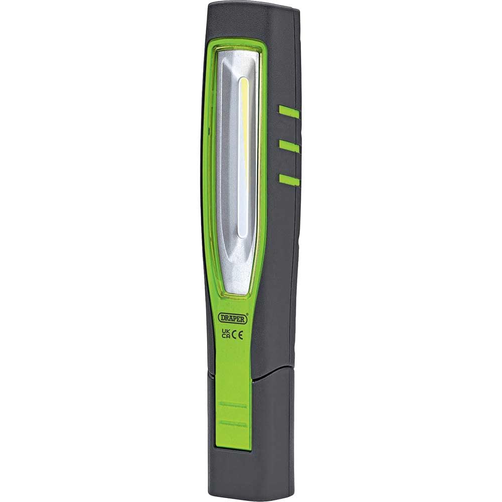 Draper 11765 10W COB LED Rechargeable Inspection Lamp, Green