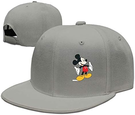 Aiguan Cartoon Mickey Mouse Flat Visor Baseball Cap, Fashion Snapback Hat Navy