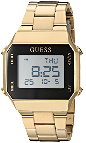 GUESS Men's Stainless Steel Digital Casual Watch, Color: Gold-Tone (Model: U1039G1)