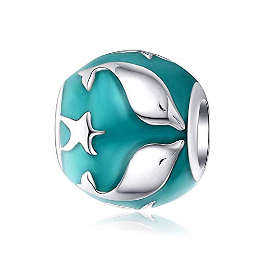 Lucky Ocean Animals Charm Beads for Pandora Women's Bead Charms 925 Sterling Silver Goldfish Charms