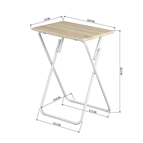 FurnitureR Set of 2 Folding TV Trays Foldable Dinner Snack Trays, Portable Light Weight Sofa